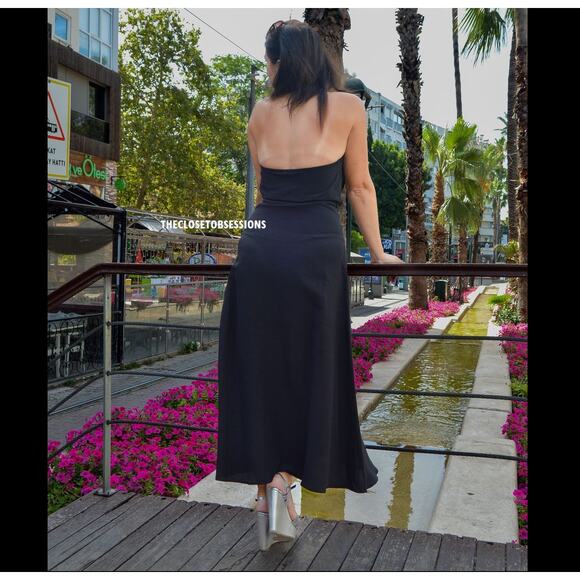 Zara Navy Halter Maxi Dress - Picture 12 of 16